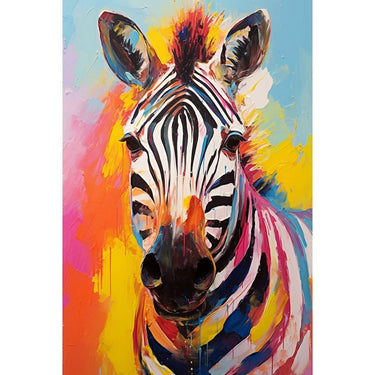 zèbre couleur peinture